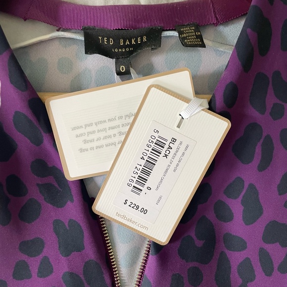 ❤️Host Pick❤️ NWT TED BAKER Willow Wilderness Zip Bomber Jacket - Size S - Picture 8 of 8